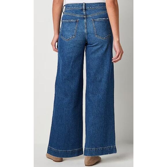 ANA A New Approach High Rise Wide Leg Jeans Women Sz 10 Blue Denim Zip Fly NEW - Picture 6 of 11